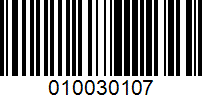 Barcode for 010030107