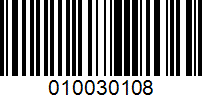 Barcode for 010030108