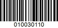 Barcode for 010030110