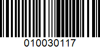 Barcode for 010030117