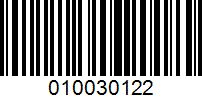 Barcode for 010030122