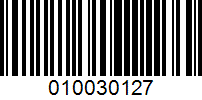 Barcode for 010030127