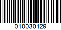 Barcode for 010030129