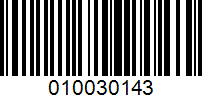 Barcode for 010030143