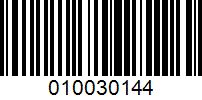 Barcode for 010030144