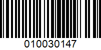 Barcode for 010030147