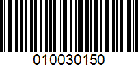 Barcode for 010030150