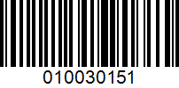 Barcode for 010030151