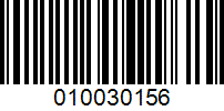 Barcode for 010030156