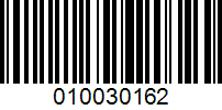 Barcode for 010030162