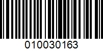 Barcode for 010030163