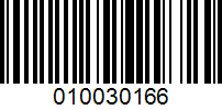 Barcode for 010030166