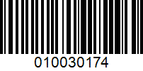 Barcode for 010030174