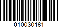 Barcode for 010030181