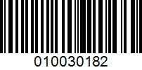 Barcode for 010030182