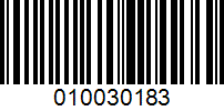 Barcode for 010030183