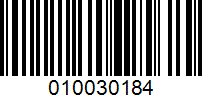 Barcode for 010030184