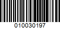 Barcode for 010030197