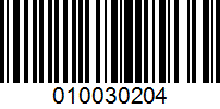 Barcode for 010030204