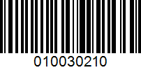 Barcode for 010030210