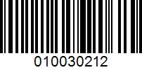 Barcode for 010030212