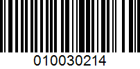 Barcode for 010030214