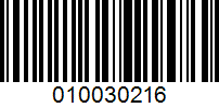 Barcode for 010030216