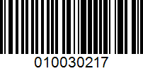 Barcode for 010030217