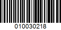 Barcode for 010030218