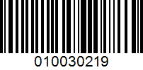 Barcode for 010030219