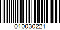 Barcode for 010030221