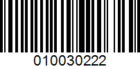 Barcode for 010030222