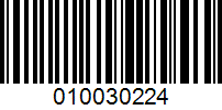 Barcode for 010030224