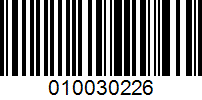 Barcode for 010030226