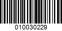 Barcode for 010030229