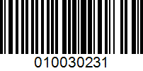 Barcode for 010030231