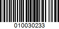 Barcode for 010030233