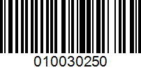 Barcode for 010030250