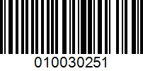 Barcode for 010030251