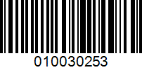 Barcode for 010030253