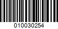 Barcode for 010030254