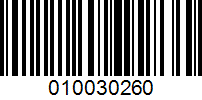 Barcode for 010030260