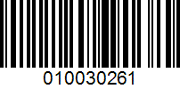 Barcode for 010030261