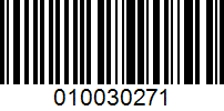 Barcode for 010030271