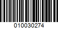 Barcode for 010030274