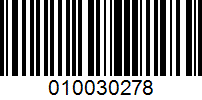 Barcode for 010030278