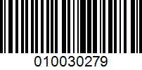 Barcode for 010030279