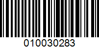 Barcode for 010030283