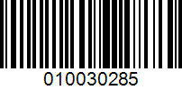 Barcode for 010030285