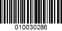 Barcode for 010030286